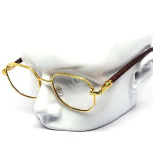 Men Sunglasses Clear Lens Gold Frame Luxury‎ Retro Shades Metal Lentes Gafas New
